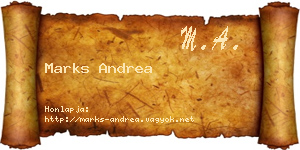 Marks Andrea névjegykártya